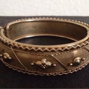 Gold-Tone Ornate Bangle Bracelet - Women's Jewelry